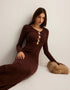 Retro Slim Fit Long Knit Dress