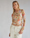 Long Sleeve Mesh Slim Top