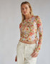 Long Sleeve Mesh Slim Top