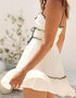 Lace-Up Spaghetti Strap Mini Dress
