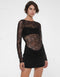 Sheer Lace Mini Dress