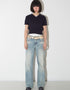 Wide-Leg Denim Pants