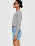 Mid-Rise Denim Mini Skirt