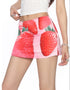 Strawberry Print Mini Skirt