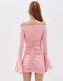Off-Shoulder Ruched Mini Dress