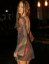 Mesh Backless Mini Dress
