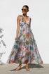 V-Neck Printed Maxi Dress