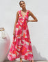 V-Neck Printed Maxi Dress