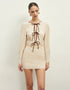 Lace-Up Backless Mini Dress