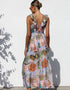 V-Neck Printed Maxi Dress