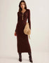 Retro Slim Fit Long Knit Dress