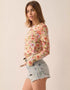 Long Sleeve Mesh Slim Top