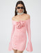 Off-Shoulder Ruched Mini Dress