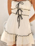 Lace-Up Spaghetti Strap Mini Dress