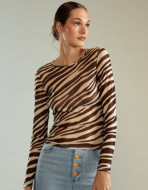 Printed Long Sleeve Top