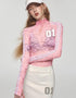 Embroidered Lace High-Neck Top