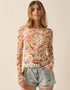 Long Sleeve Mesh Slim Top