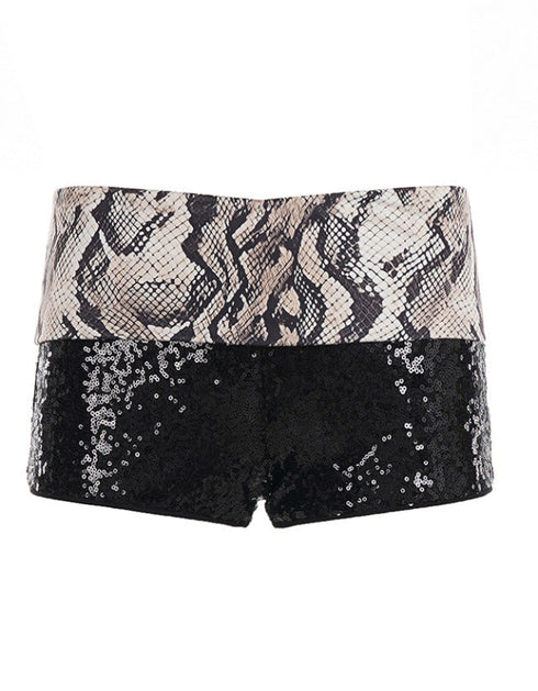Sequin Low-Rise Short