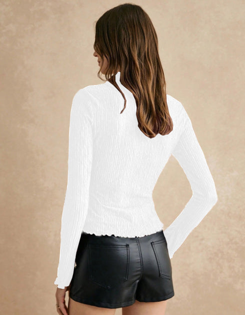 Textured Slim-Fit Blouse