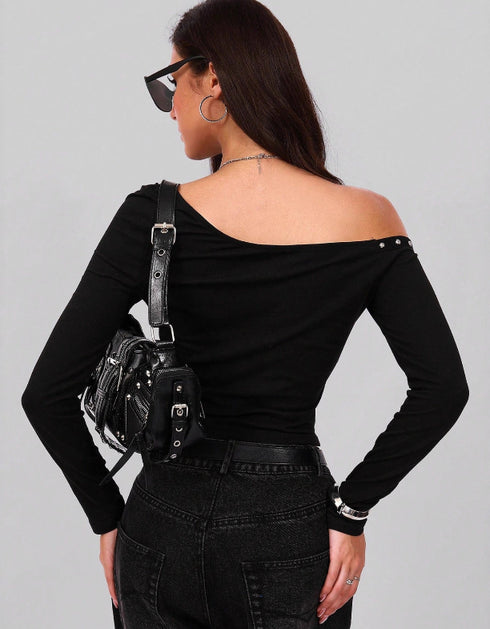 Slim-Fit Studded Top