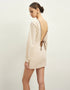 Lace-Up Backless Mini Dress