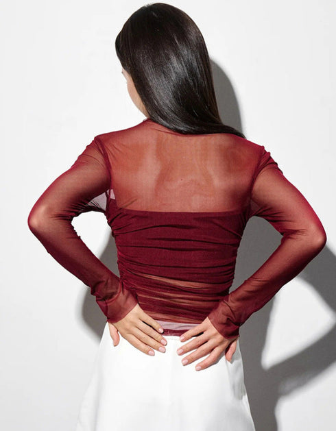 Mesh Long Sleeve Top