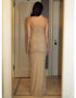 Shimmering Strapless Backless Maxi Dress