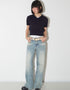 Wide-Leg Denim Pants