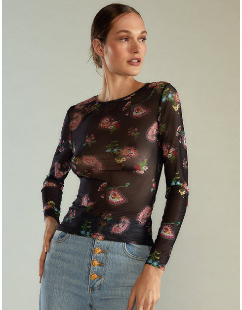 Printed Long Sleeve Top