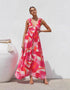 V-Neck Printed Maxi Dress