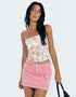 Mid-Rise Denim Mini Skirt