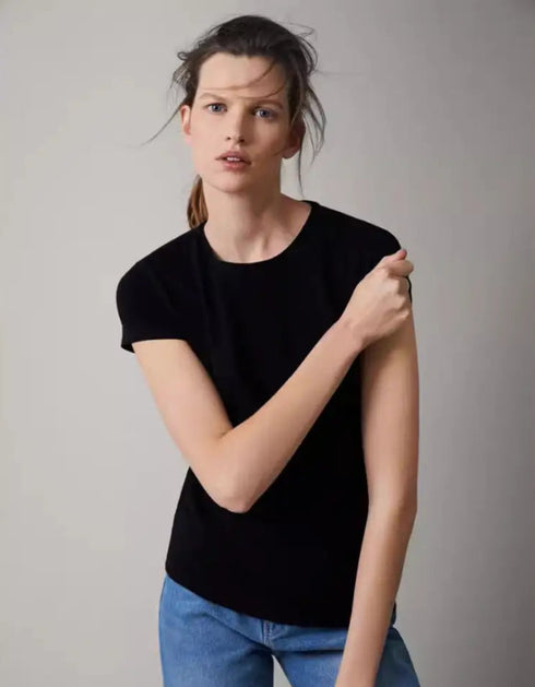 Pure cotton short-sleeved t-shirt for women