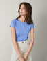Pure cotton short-sleeved t-shirt for women Sky blue / S
